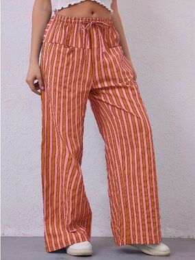 Wide Leg Striped Pants